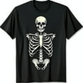 thumbnail image 1 of Anatomical Skeleton Graphic Black T-Shirt Detailed Human Design, 1 of 5