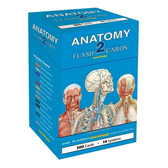 Anatomy 2 Flash Cards QuickStudy Reference Tool, 9781423232469, 1423232461, Paperback, First Edition edition