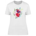 thumbnail image 1 of Anatomy Heart Flower Composition Tee Women's -Image by Shutterstock, 1 of 2
