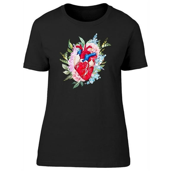 Anatomy Heart Flower Composition Tee Women's -Image by Shutterstock