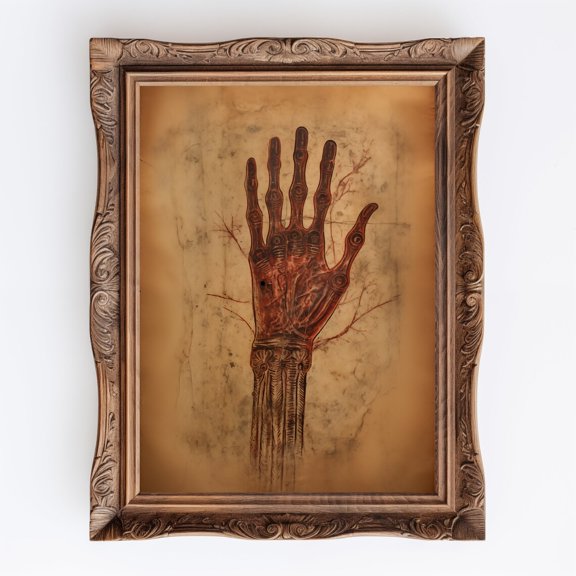 Anatomy Lesson Medieval Human Hand Poster