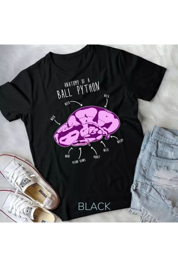 Anatomy Of A Ball Python, Pet Reptile Snake Lover Unisex T-Shirt