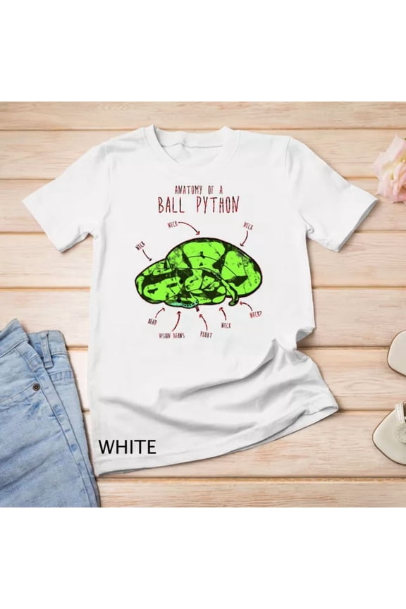 Anatomy Of A Banana Ball Python, Funny Reptile Snake Lover T-Shirt Birthday Gifts; For Men & Women, Unisex T-Shirt