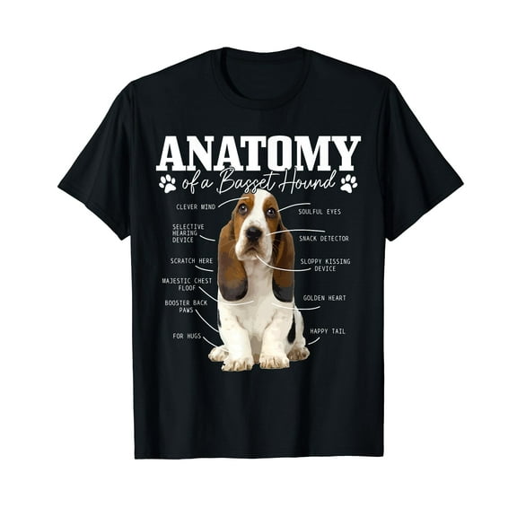 Anatomy Of A Basset Hound Funny Cute Dog Basset Mom Dad T-Shirt