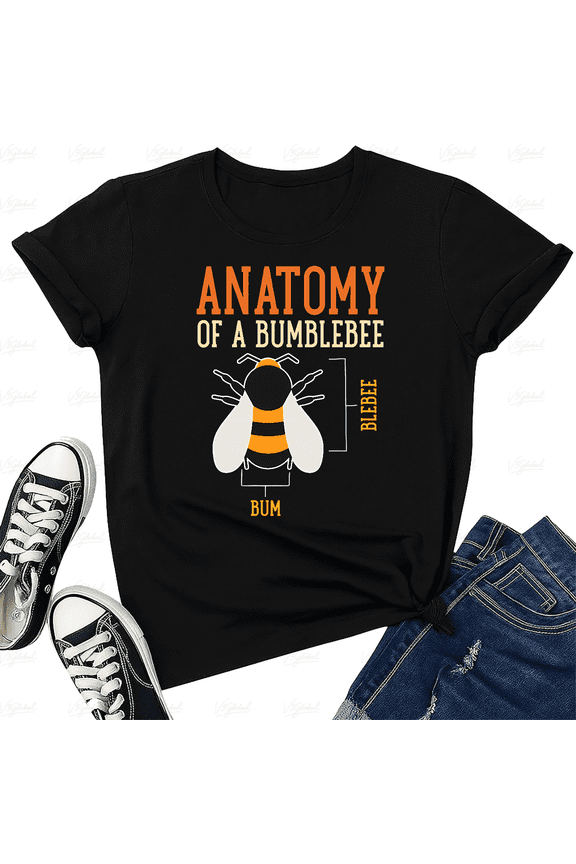 Anatomy Of A Bumblebee Funny Bee Lover Graphic Humor Art Unisex T-Shirt V11946, up to size 5XL
