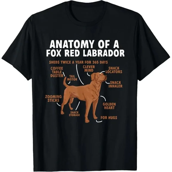 Anatomy Of A Fox Red Labrador Retriever Foxred Lab T-Shirt Unisex S-5XL Hot Trending Shirt Birthday Gift