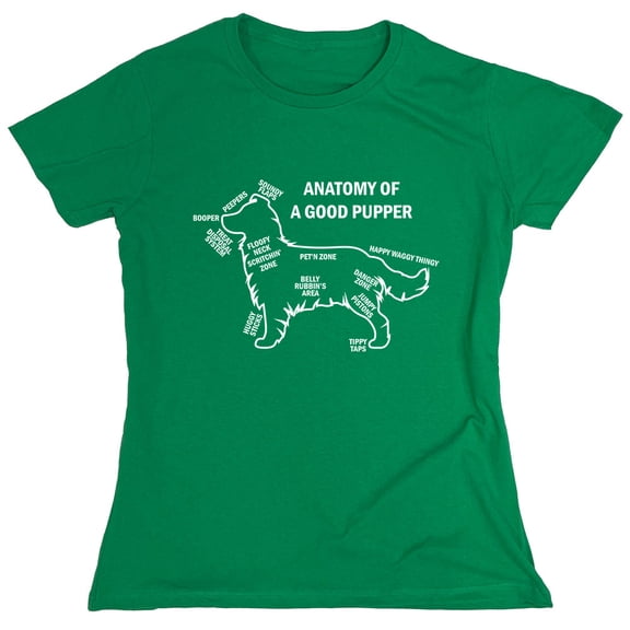 Anatomy Of A Good Pupper Sarcastic Humor Novelty Funny Women's Casual Tees