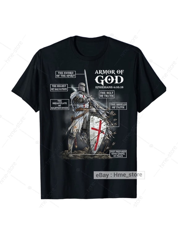 Anatomy Of A Knight Templar T-Shirt Armor Of God Christian Warrior Crusader Tee