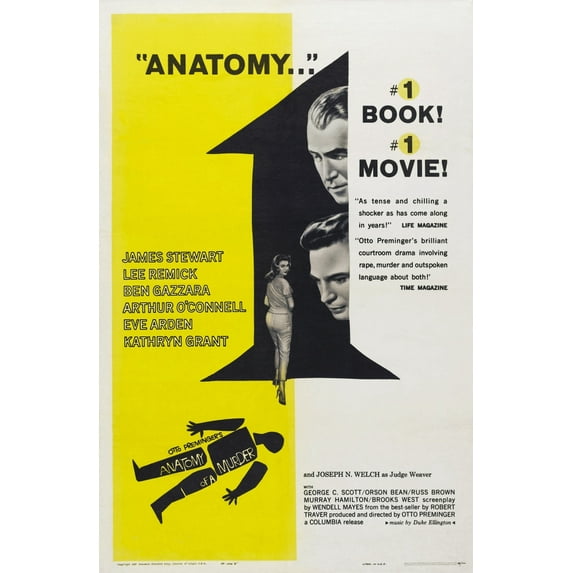 Anatomy Of A Murder Movie Poster Masterprint (24 x 36)
