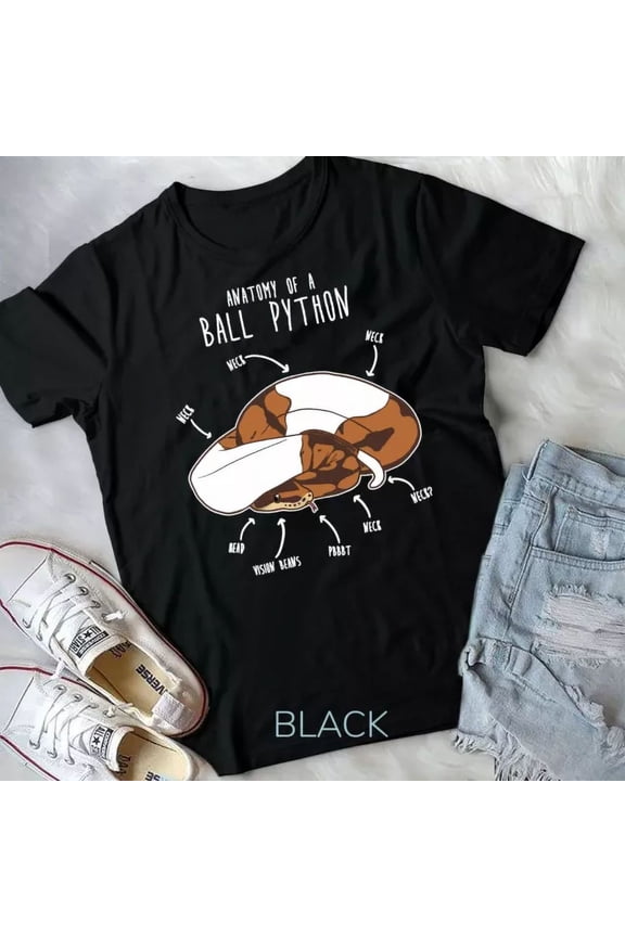 Anatomy Of A Piebald Ball Python, Reptile Snake Lover Unisex T-Shirt