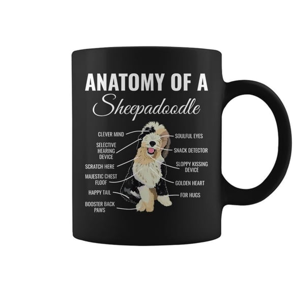 Anatomy Of A Sheepadoodle Coffee Mugs