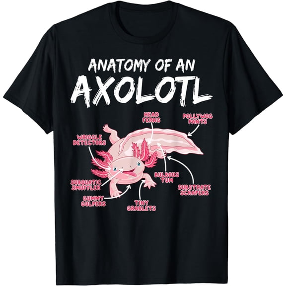 Anatomy Of An Axolotl Biology Science For Men, Women, Kids T-Shirt
