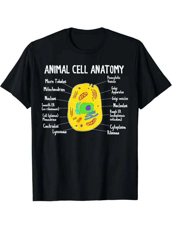 Anatomy Of Animal Cell Biology Biologist Science Student Gifts Unisex T-Shirt