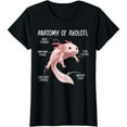 thumbnail image 1 of Anatomy Of Axolotl For Kids Aquarium Pet Animal Short Sleeve Round Neck Black T-shirt, 1 of 5