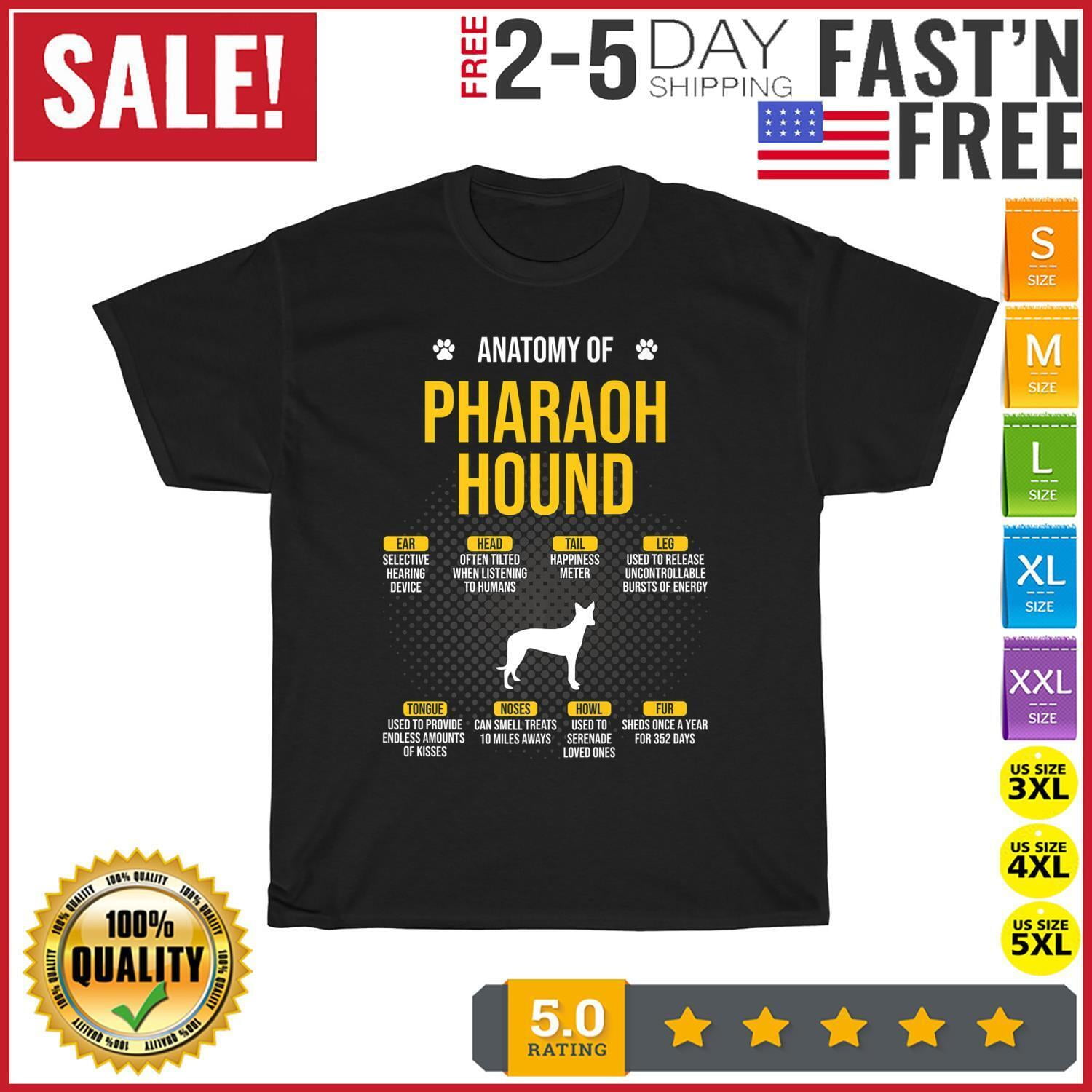Anatomy Of Pharaoh Hound Funny Dog Lover Vintage T Shirt Men Women