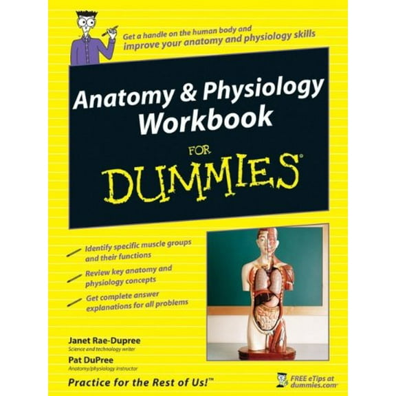 Pre-Owned Anatomy & Physiology Workbook for Dummies (Paperback) by Janet Rae-Dupree, Pat Dupree