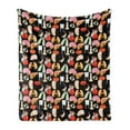 thumbnail image 1 of Anatomy Soft Flannel Fleece Throw Blanket, Human Organs with Heart Eye Nose Lungs Liver Ears Mouth Brain Lips Humor Design, Cozy Plush for Indoor and Outdoor Use, 50" x 70", Multicolor, by Ambesonne, 1 of 5