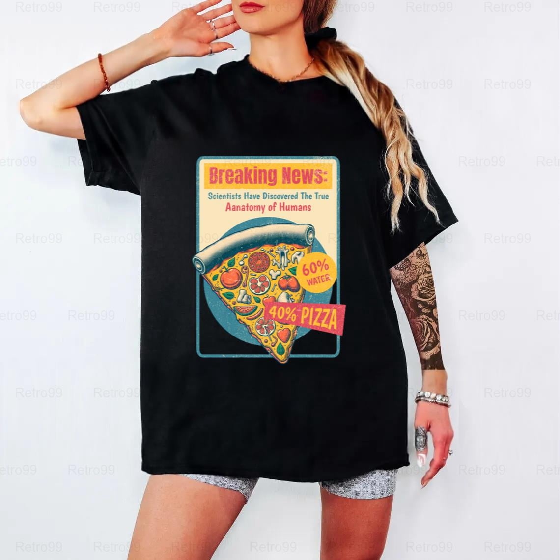 Anatomy Cells Pattern Print Women Off Shoulder Sweatshirt