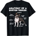 thumbnail image 1 of t-shirt Anatomy of a Boston Terrier T-Shirt mens，black，women，funny，journey，Crew Neck, Short Sleeve,printing, 1 of 4