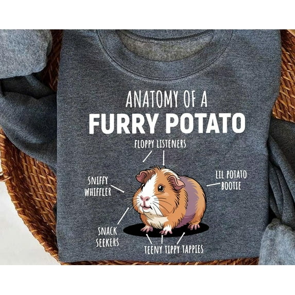 Anatomy of a Furry Potato Guinea Pig Pet Lover Gift TSHIRT All Size S-5XL