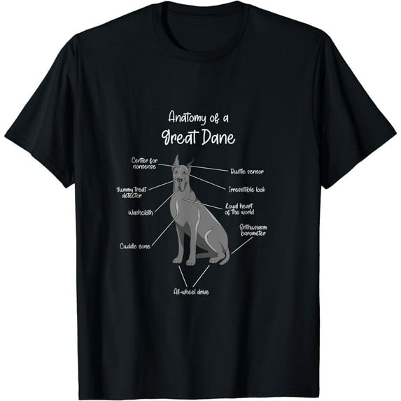 Anatomy of a Great Dane | German Dogge Hund Dogge T-Shirt