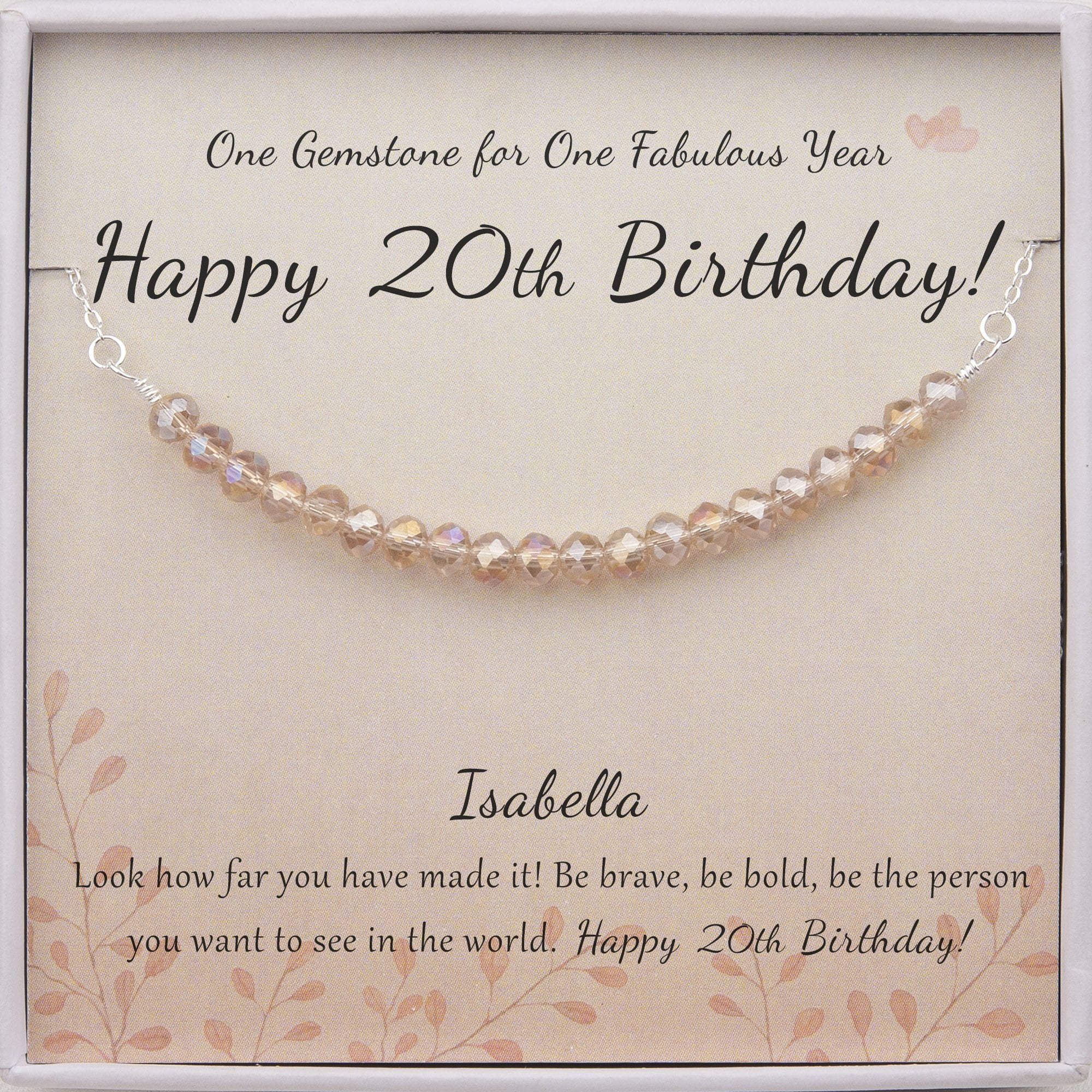 20th Birthday,20th Birthday Gifts for Women,20 Year Old Birthday, 20th  Birthday Bracelet