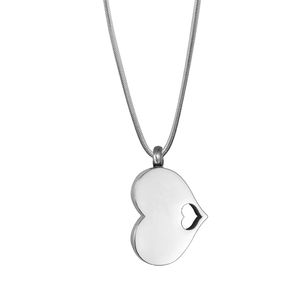 Anavia A Piece of My Heart Sideways Heart Cremation Pendant for Ashes Memorial Jewelry Ash Urn Keepsake with FREE Funnel Kit and Velvet Jewelry Box