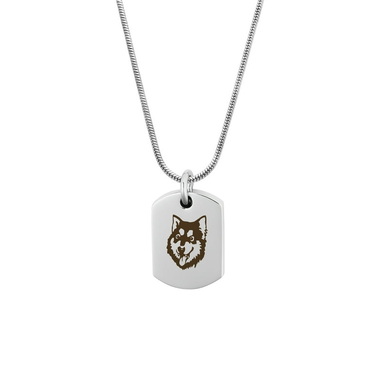 Anavia Alaskan Malamute Dog Tag Memorial Necklace for Ashes Pet