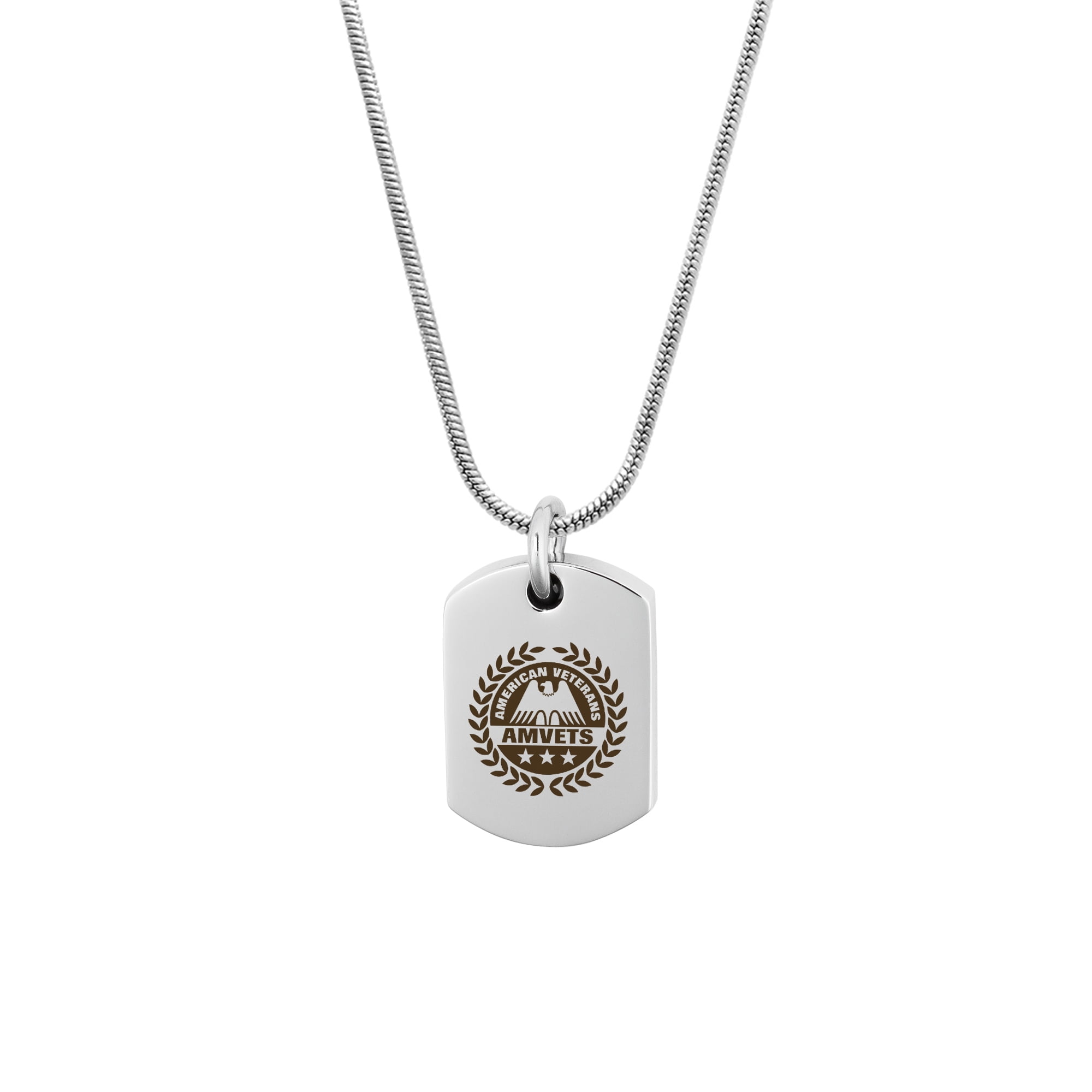 Anavia American Veterans Dog Tag Cremation Necklace, Pet Memorial Necklace, Urn Necklace for Ashes, Cremation Pendant, Pet Cremation Jewelry, Memorial Jewelry for Pets, With Funnel Kit