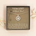 thumbnail image 1 of Anavia Anniversary Gift for Girlfriend / Wife, Sterling Silver Compass Necklace Gift Card, I'd Be Lost Without You Jewelry for Her, 1 of 7