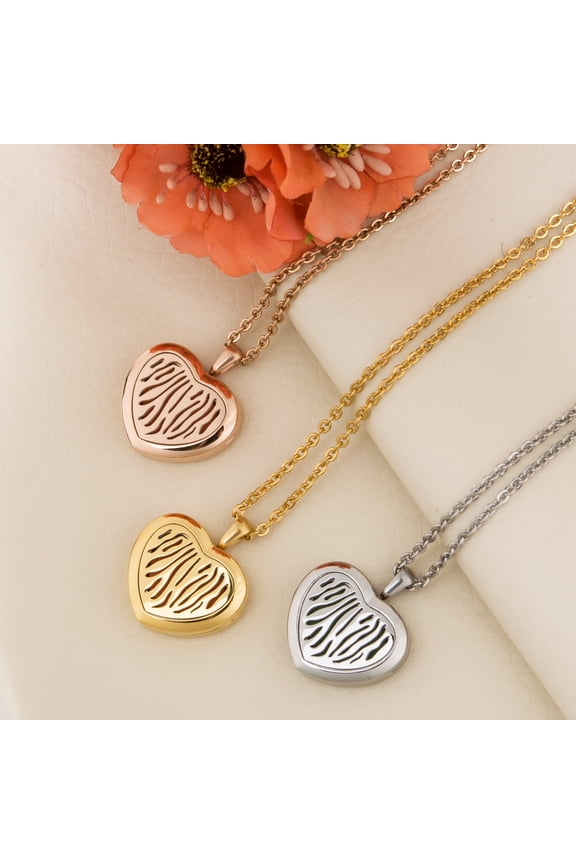 Aromatherapy Heart Necklace Gift for Her Essential Oil Diffuser Necklace, Aromatherapy Necklace, Scent Necklace, Aromatherapy Oil Lockets, Diffuser Lockets, Aromatherapy Jewelry, With Gifts Box