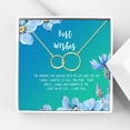 thumbnail image 1 of Anavia Best Wishes Gift Card High Quality Stainless Steel Fashion Necklace for Her, Girlfriend Gift, Wife Gift, Gift for Fiancee-[Gold Infinity Double Ring, Bright Blue Gift Card], 1 of 1