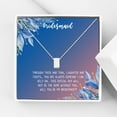 thumbnail image 1 of Anavia Bridesmaid Proposal Necklace, Will You Be My Bridesmaid, Bridal Party Gift Card Jewelry Necklace-[Silver Cube, Blue-Orange Gift Card], 1 of 3
