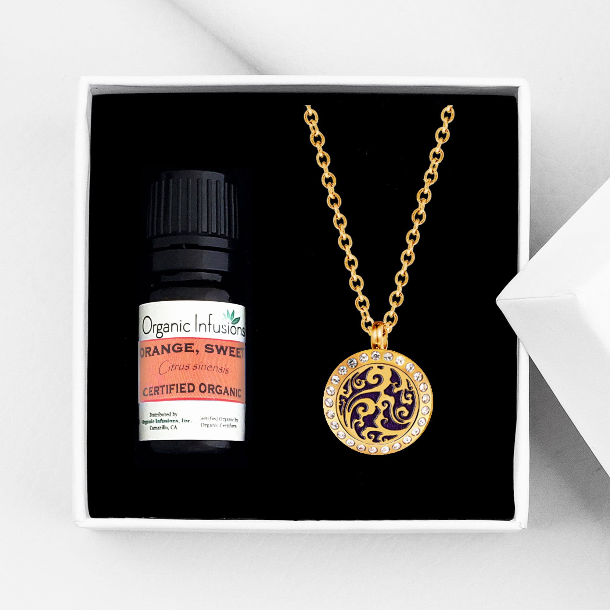 Pink Copper Essential Oil Diffuser Pendant Necklace 24