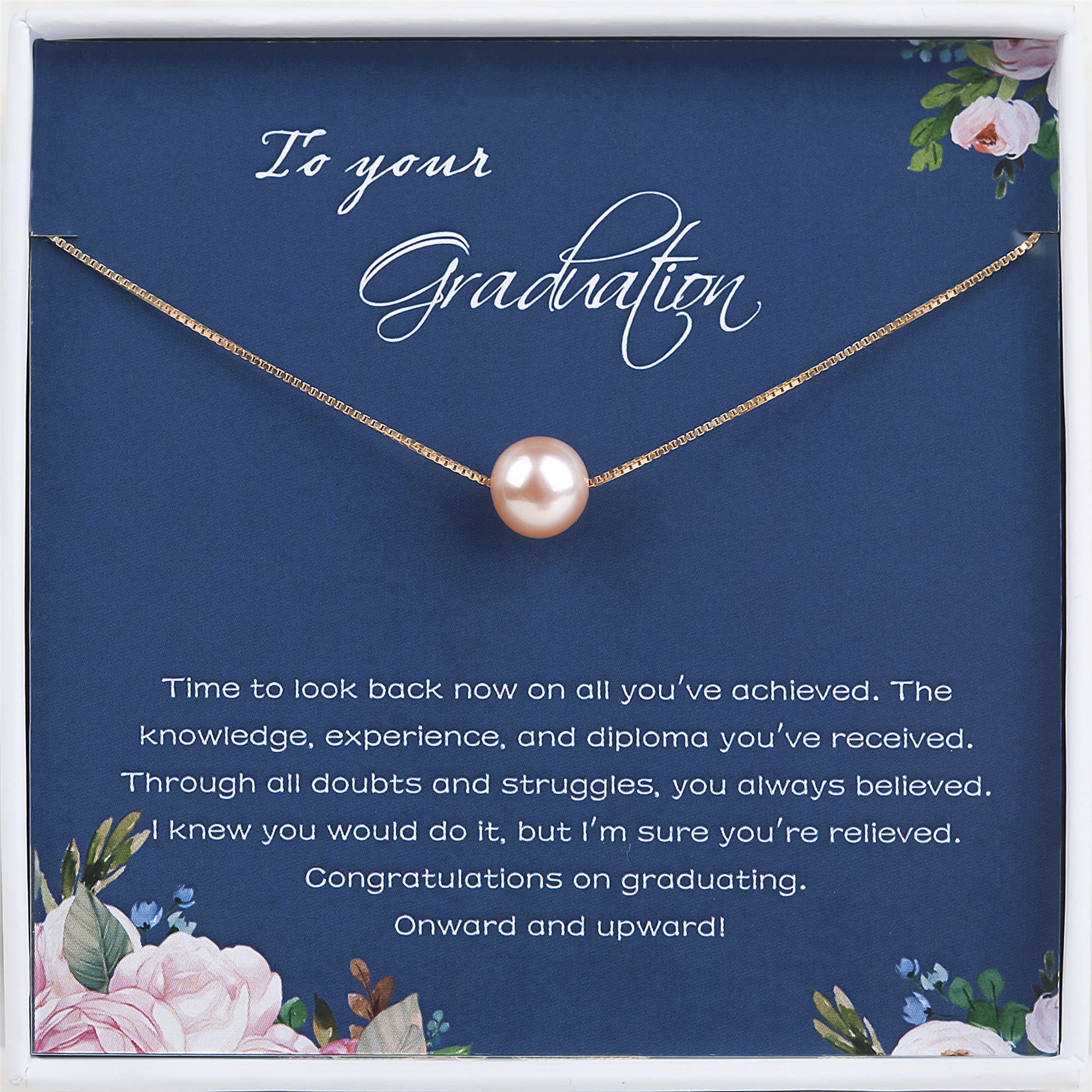 Anavia College Graduation Gift for Her - Custom High School 2021 Graduation Gifts for Daughter - 925 Sterling Silver Necklace Graduation Gift Box
