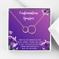thumbnail image 1 of Anavia Confirmation Sponsor Gift for Women, Gifts for Sponsors, Baptism Gift, Goddaughter Gift, Thank you Religious Sponsor Gifts Card Necklace-[Gold Cube, Royal Purple Gift Card], 1 of 3