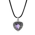 thumbnail image 1 of Anavia Cremation Necklace Urn Pendant Memorial Jewelry Angel Birthstone Heart Ashes Container with Free Funnel Kit and Velvet Jewelry Box [June], 1 of 6