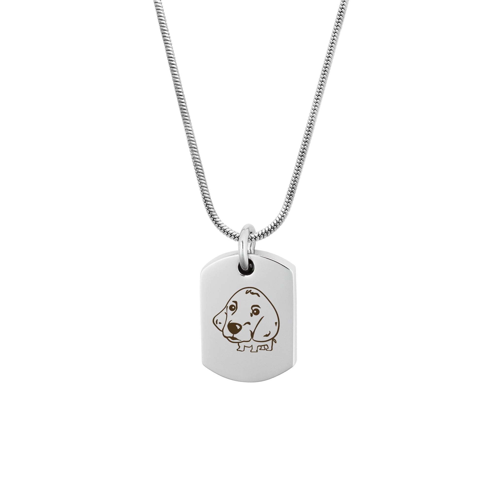 Anavia Dachshund Dog Tag Cremation Jewelry for Ashes, Pet Urn Necklace, Cremation Necklace, Ashes Necklace, Keepsake Ashes, Memorial Necklace, Pet Memorial Jewelry, With Funnel Kit