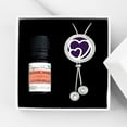 thumbnail image 1 of Anavia Double Heart Essential Oil Diffuser Crystal Slider Necklace Aromatherapy Gift Set - Orange Oil, 1 of 3