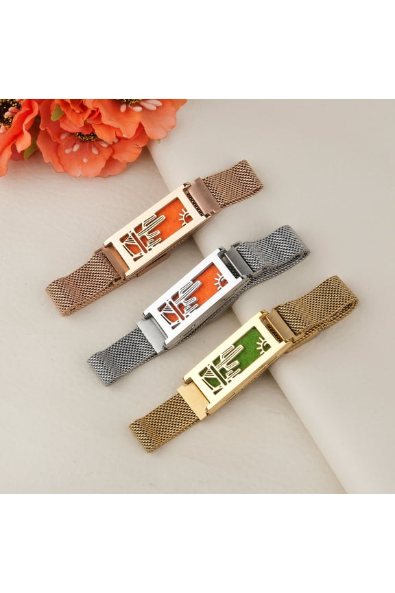 Essential Oil Bracelets, Aromatherapy Bracelet, Diffuser Bracelet, Aromatherapy Oil Lockets, Diffuser Lockets, Aromatherapy Jewelry, Diffuser Jewelry, With Gifts Box-[Gold]