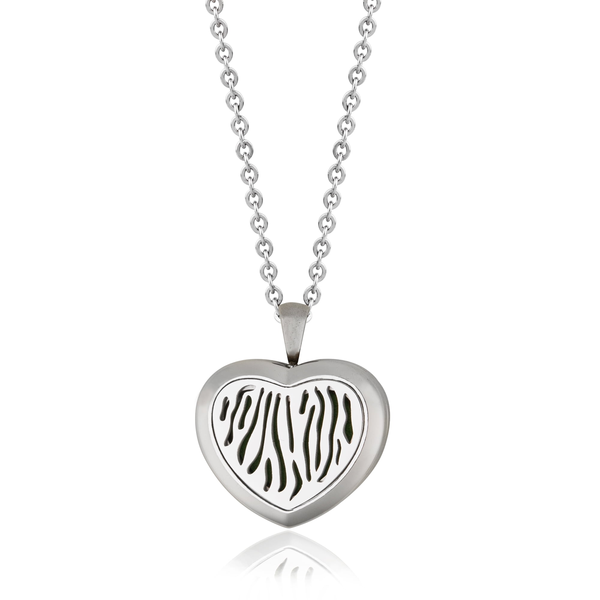 Anavia Essential Oil Diffuser Necklace, Aromatherapy Necklace, Scent Necklace, Aromatherapy Oil Lockets, Diffuser Lockets, Aromatherapy Jewelry, Diffuser Jewelry, With Gifts Box-[Silver]