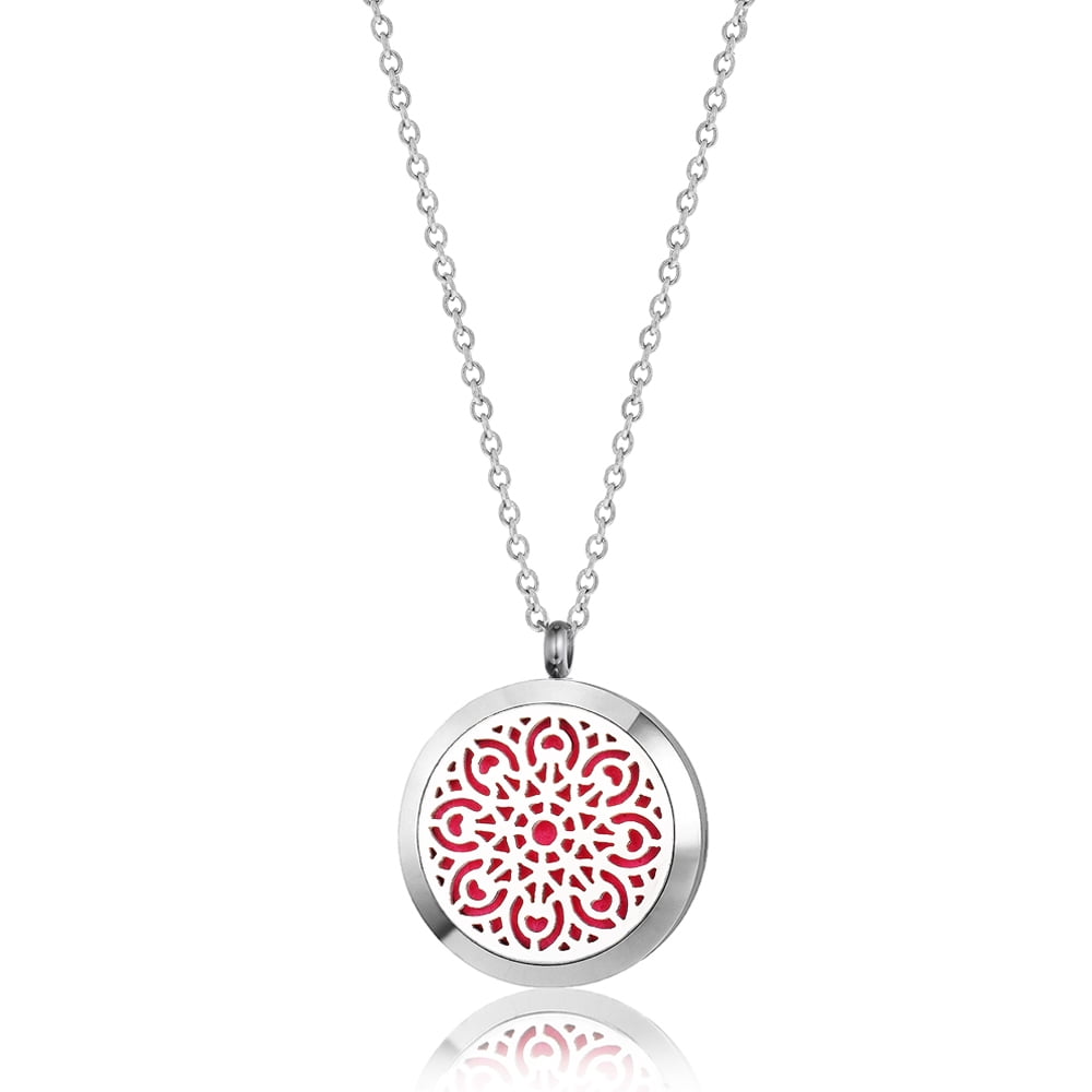 Anavia Fantasy Flower Aromatherapy Jewelry Essential Oil Necklace with Gift Box