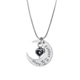 thumbnail image 1 of Anavia Forever In My Heart Moon Cremation Urn Necklace for Ashes Free Funnel Kit and Jewelry Box (Black - Clear), 1 of 4