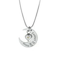 thumbnail image 1 of Anavia Forever In My Heart Moon Memorial Cremation Jewelry Urn Ashes Holder Necklace (White - Topaz), 1 of 4