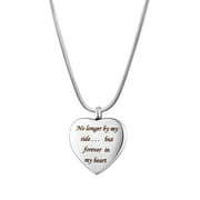 ANAVIA "Forever in my heart" Heart Cremation Urn Necklace For Ashes with Beautiful Velvet jewelry Box and Funnel Kit