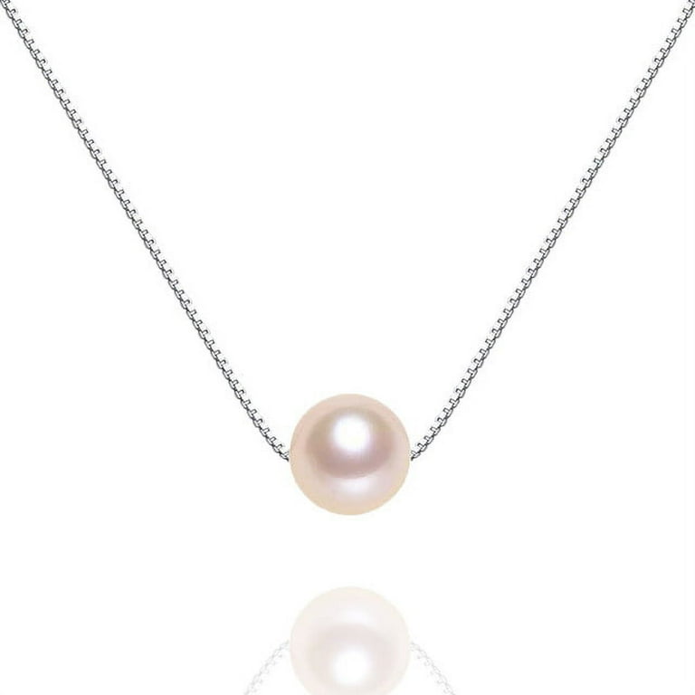 Anavia Freshwater White Pearl Necklace - Cultured Pearl Pendant