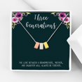 thumbnail image 1 of Anavia Generations Necklace, Mothers Necklace, Mom Jewelry Gift, Gift for Mom, Mom Birthday Gift, Christmas Gift for Her, Multicolor Three Cubes Pendant Necklace with Wish Card, 1 of 6