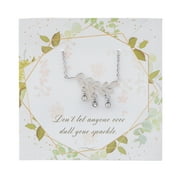 ANAVIA Gift for Her Fashion Silver Olive Leaf Branch Dangling Rhinestone Dainty Anniversary Necklace Simple Pendant with Free Jewelry Gift Box