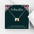 thumbnail image 1 of Anavia Godmother Necklace, Godmother Proposal, Gift for Godmother, Godmother Birthday Gift, Christmas Gift for Her, Double Cubes Pendant Necklace with Wish Card, 1 of 6