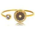thumbnail image 1 of Anavia Gold Dream Catcher Rhinestone Aromatherapy Jewelry Stainless Steel Essential Oil Cuff Bangle Bracelet with Gift Box, 1 of 5